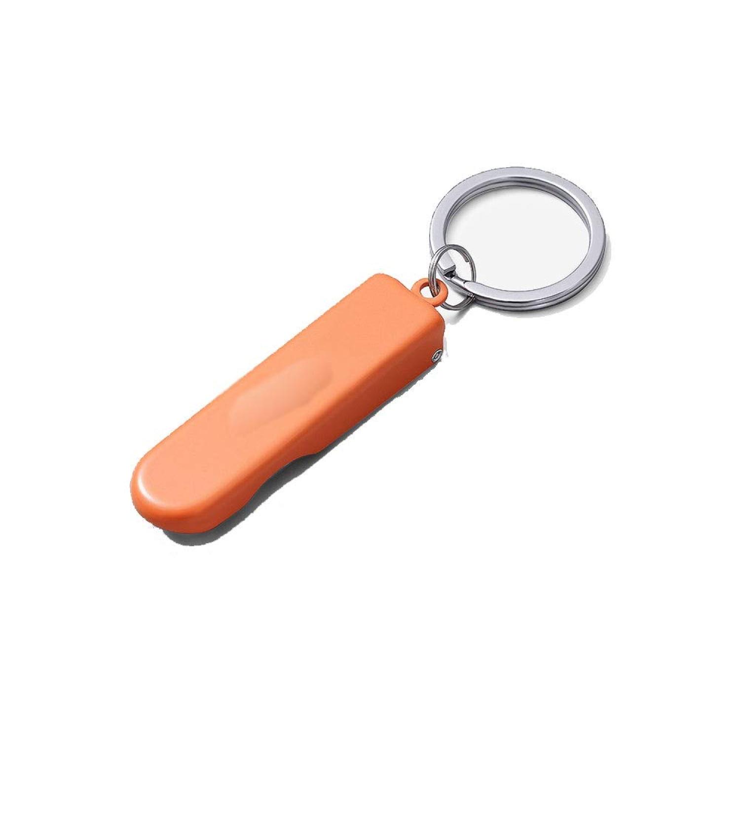 UNbit Nail Clipper Adult Nail Scissors Carbon Steel Orange Nail Scissors 9 * 92mm with Keychain - Buy Online on GoSupps.com