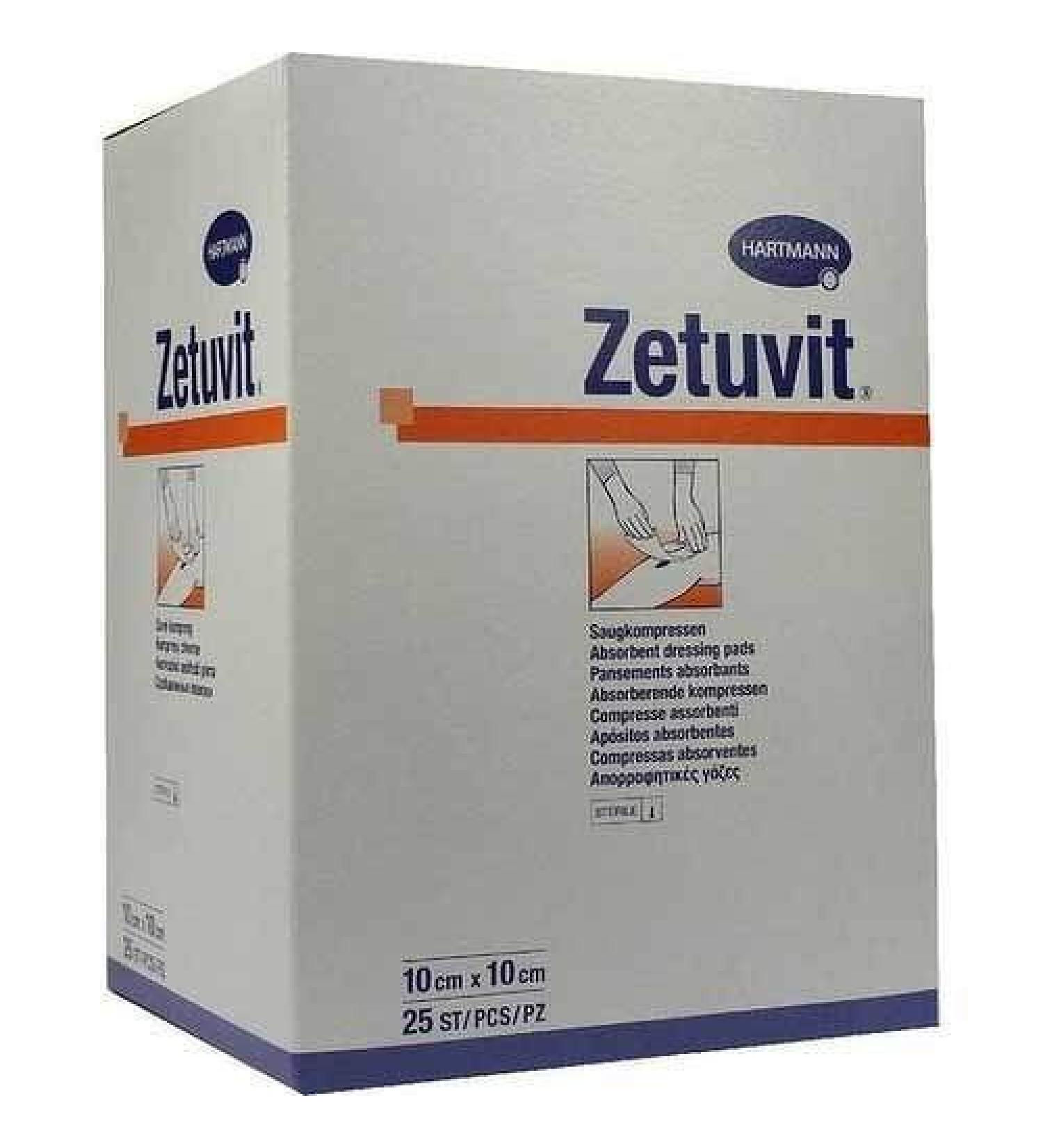 ZETUVIT E absorbent compresses sterile 10x10 cm 25 pcs