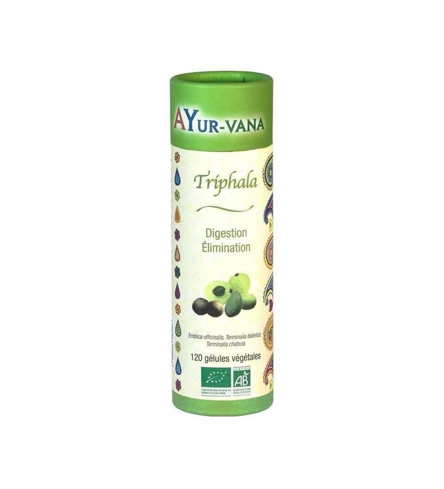 AYur-vana Organic Triphala - 120 capsules - Intestinal Transit