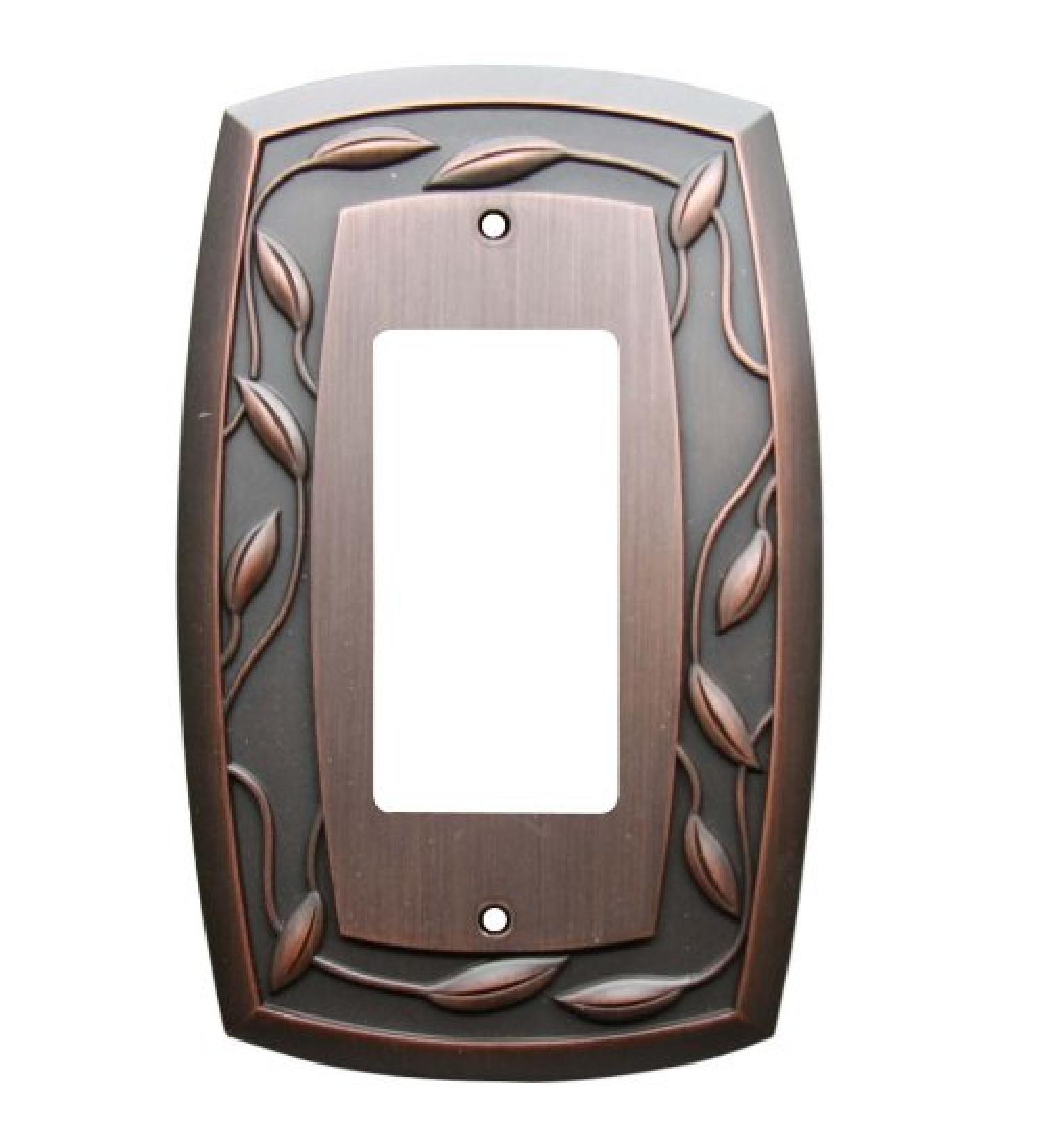 Allen + Roth 1-gang Dark Oil-rubbed Bronze Decorator Rocker Metal Wall Plate #364630