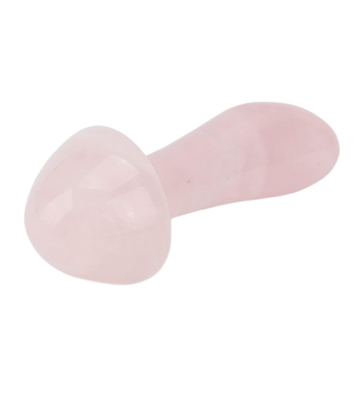 Gua Sha Massage Stones with Mushrooms Skin Care Blood Circulation Professional Mushroom Shoulder Massager for Women (Rose Quartz) - Buy Online on GoSupps.com