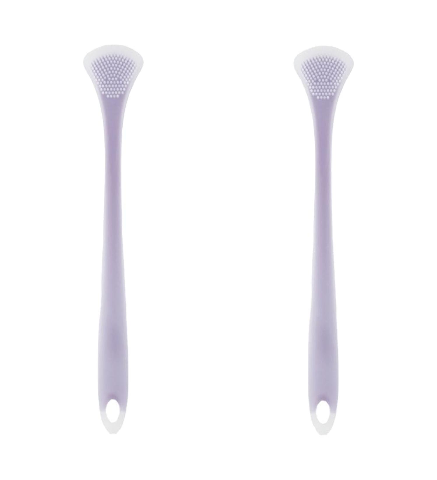 Dcniyt Portable Tongue Scrapers - Soft Silicone Head Non-Slip Tongue Cleaners for Fresh Breath (Purple Violet) - Buy Online on GoSupps.com