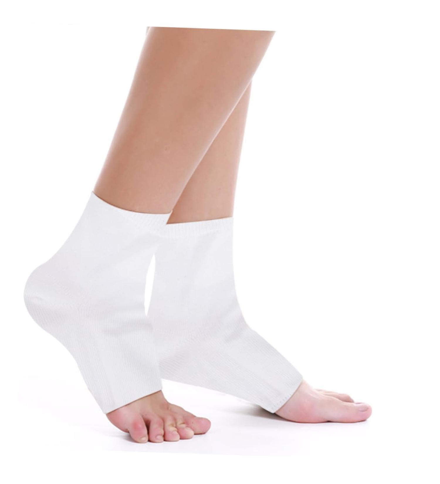 Housoutil 2 Pairs Cracked Heel Socks Rough Calluses Socks Breathable Socks Heel Sleeves Protectors Heel Moisturizing Socks Crack Heel Socks Dry Feet Women's Anti Cracked Feet Gel White - Buy Online on GoSupps.com