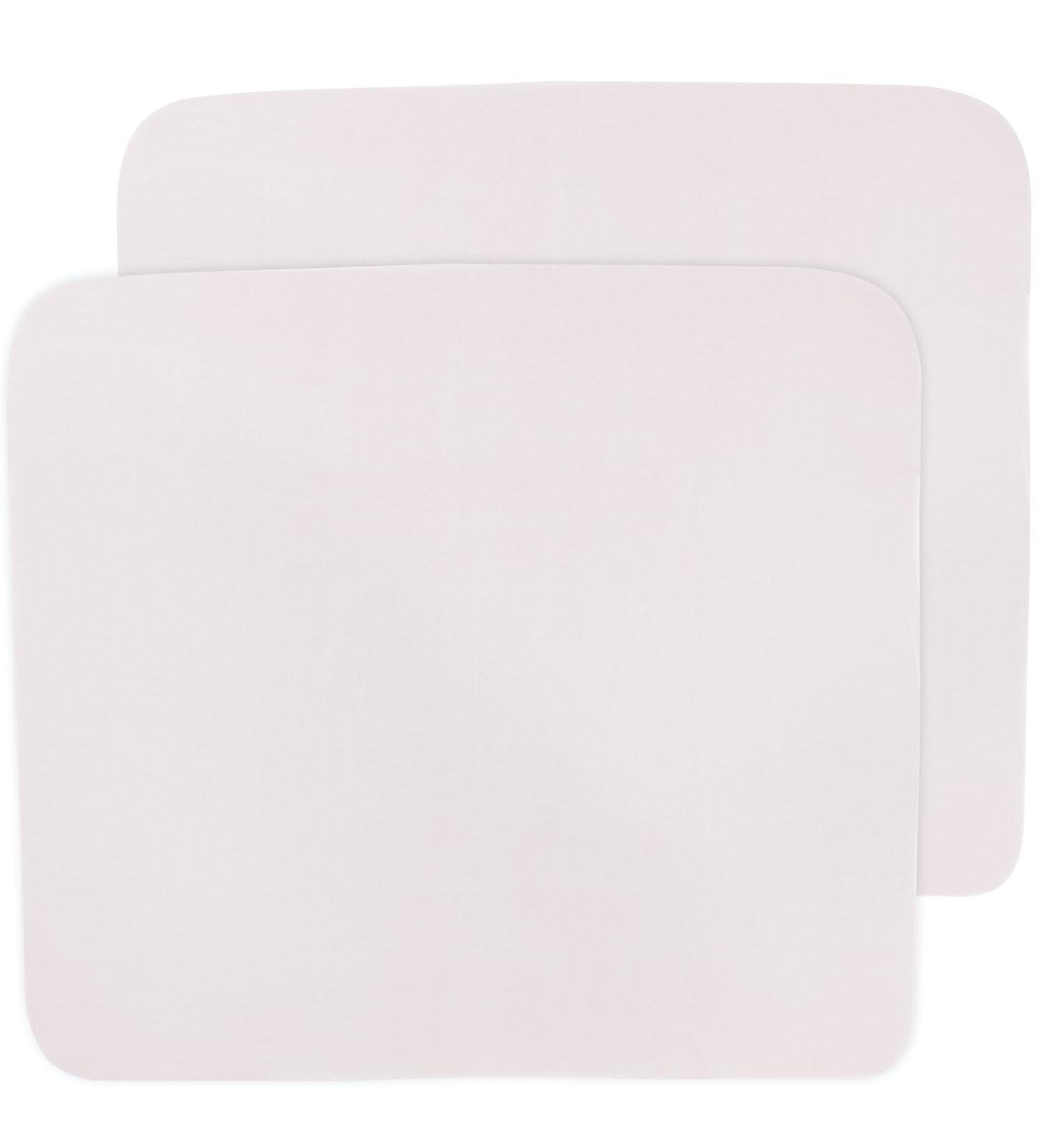 Meyco changing mat cover - baby changing cover - 85x75cm - set of 2 - basic jersey - light pink