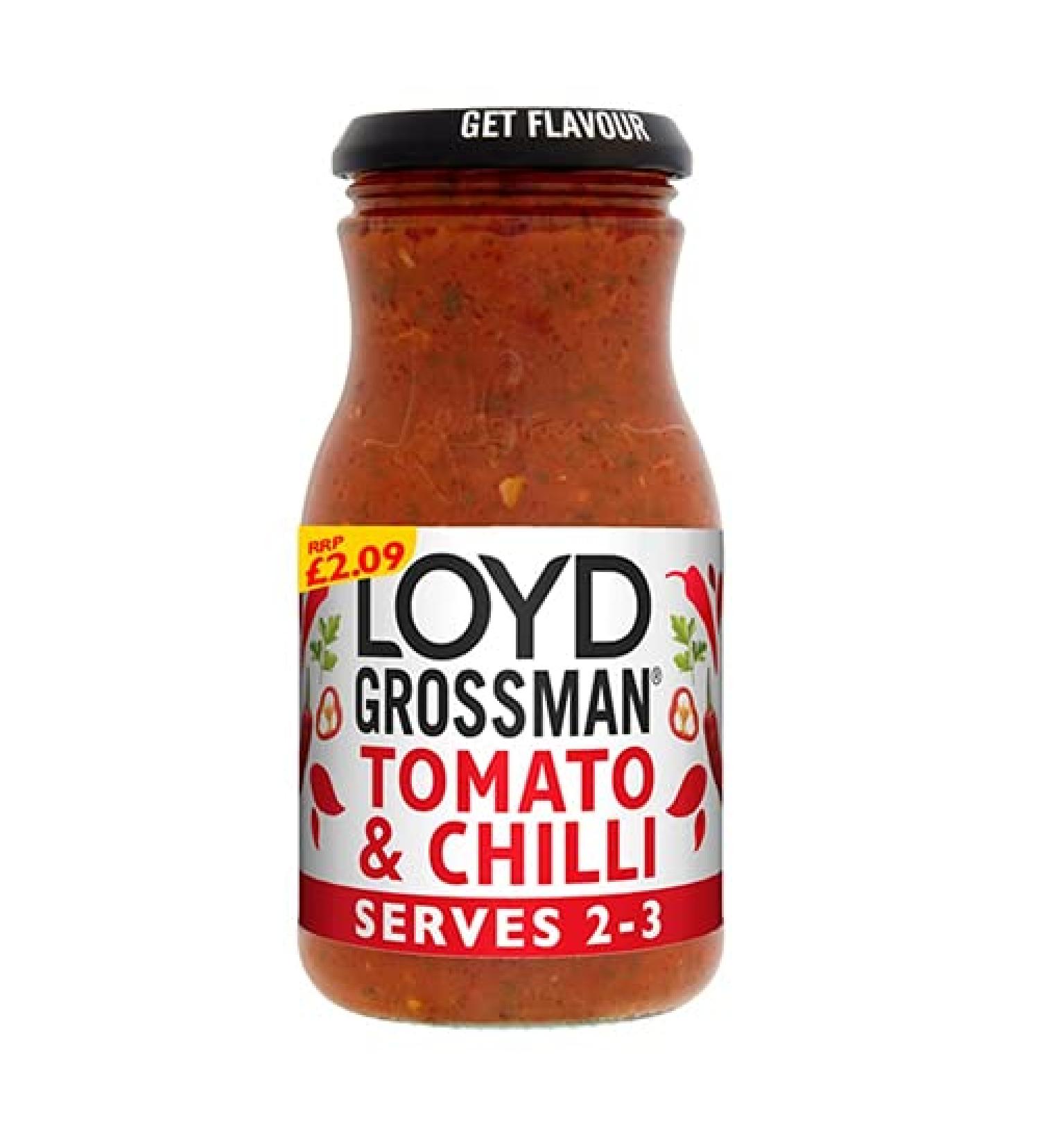 LOYD Loyd Grossman Pack of 6 tomato and chili sauces 350g