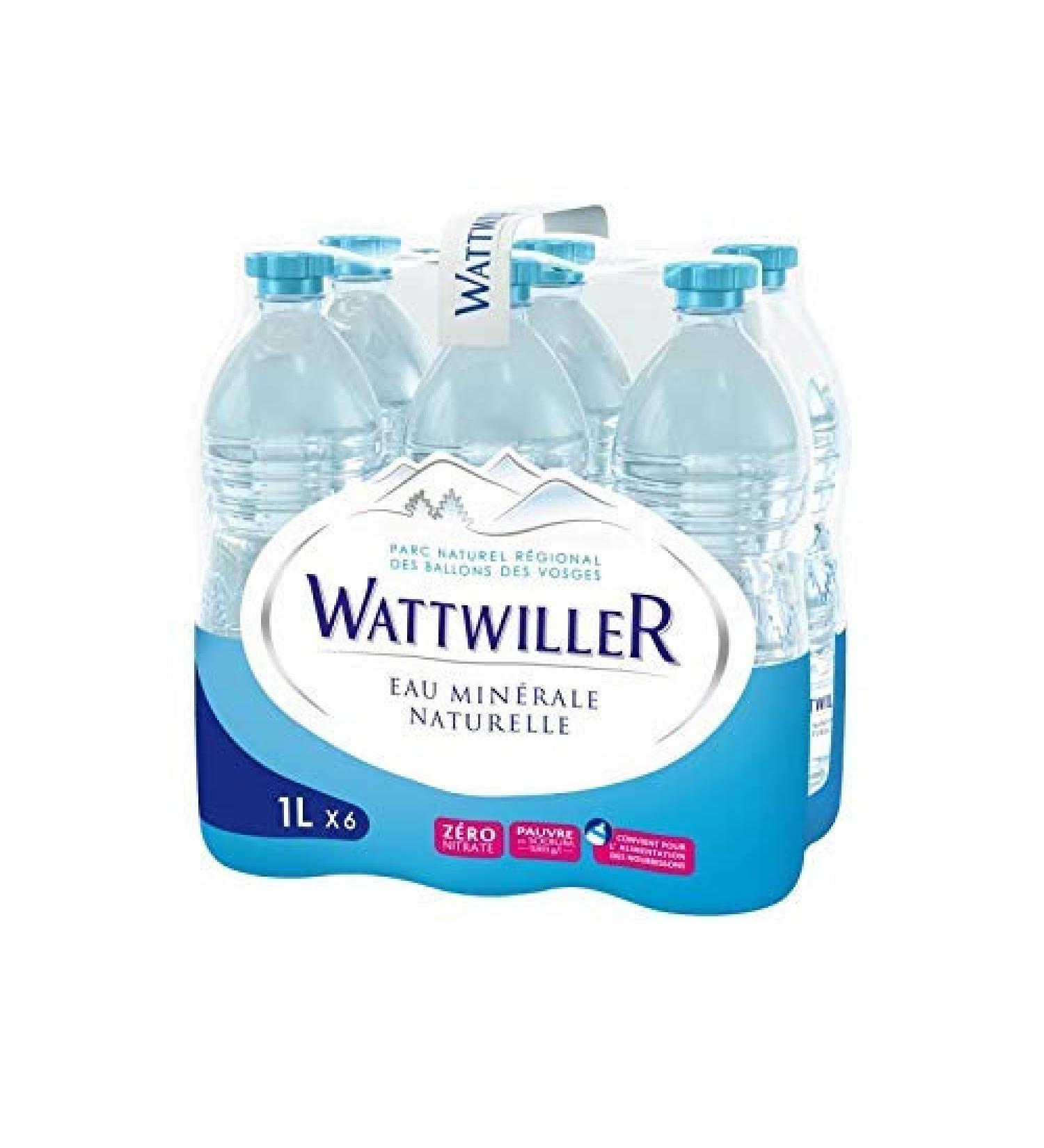 Wattwiller Flat Natural Mineral Water 6 x 1 L