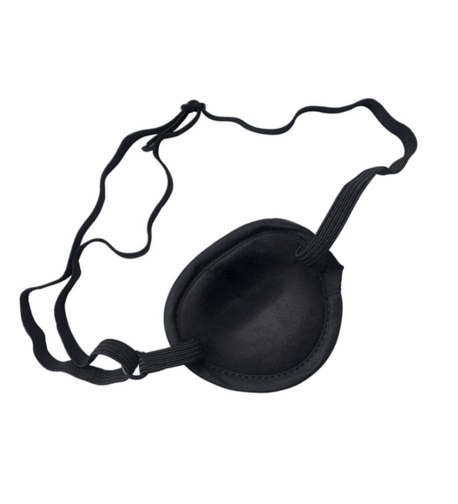 Mobestech Black Lazy Eye Patch - Soft Single Eye Mask for Adults & Kids Perfect Blindfold & Pirate Costume Accessory - Buy Online on GoSupps.com