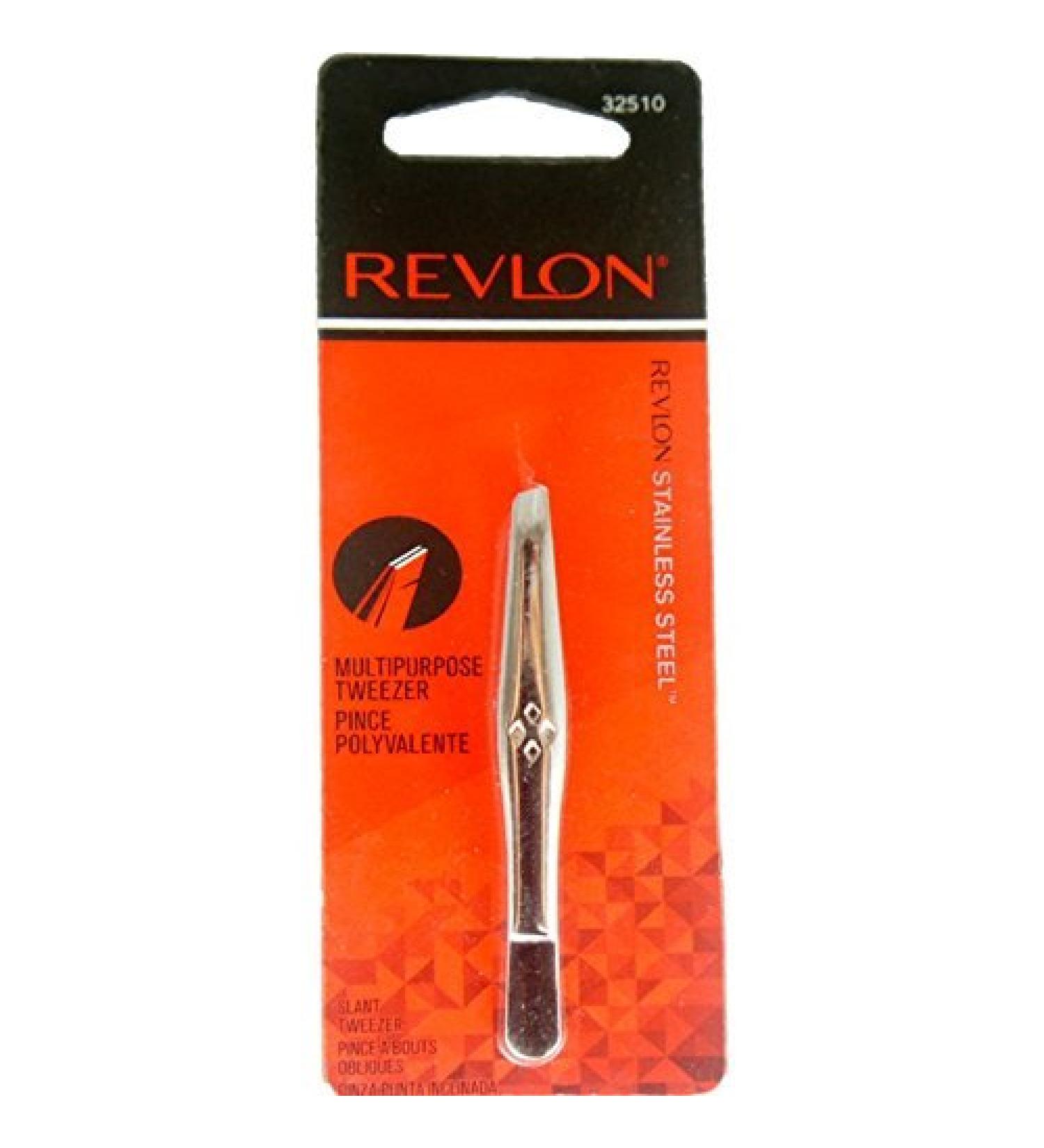 Revlon Compact Tweezer Slant Tip - 1 Ea ( Pack of 3 )