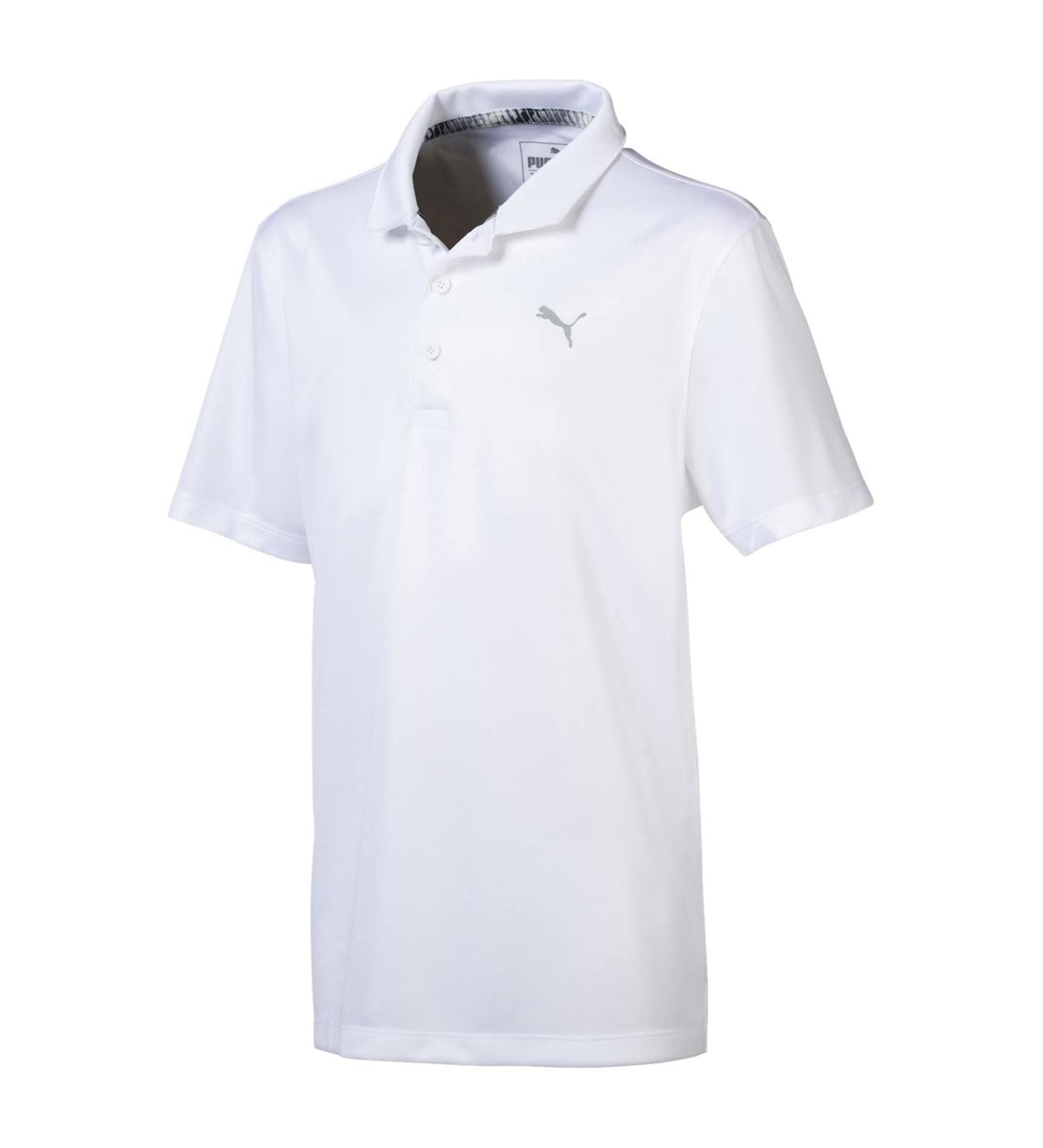Puma Boys Essential Polo Shirt - Bright White Size 140 | Kids Polo Shirt for School & Play - Buy Online on GoSupps.com