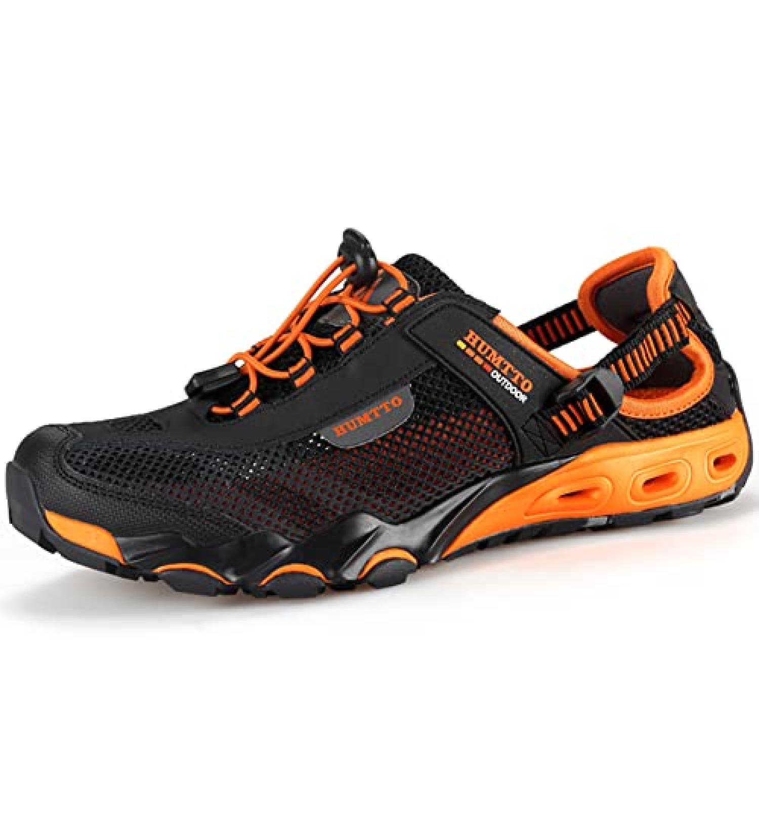HUMTTO Amphibious Water Shoes - Quick Drying Non-Slip Sandals, Black, Size 10 Women/9 Men - Buy Online on GoSupps.com