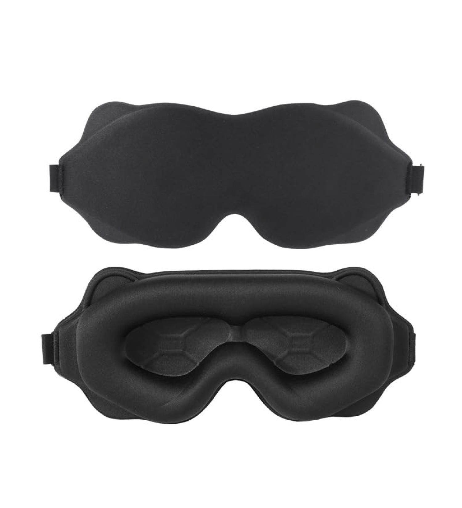 3D Blackout Eye Mask - Weighted Sleep Mask for Travel & Insomnia Relief | Comfortable Cotton Eye Shades for Women & Men - Buy Online on GoSupps.com