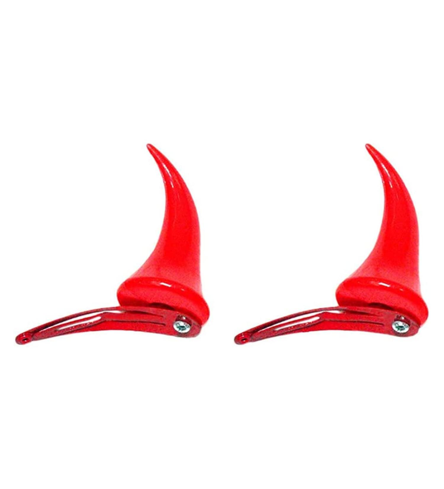 Halloween Hair Clips Red Devil Horns Costumes Decorations Hair Clip Barettes Pins Accessories for Women - Buy Online on GoSupps.com