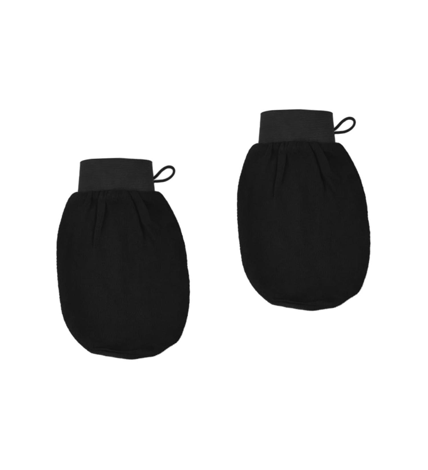 NOLITOY 2pcs Body Dead Skin Remover & Back Massager - Exfoliating Bath Scrubber Gloves for Shower & Spa - Black Bath Mitts for Smooth Skin - Buy Online on GoSupps.com