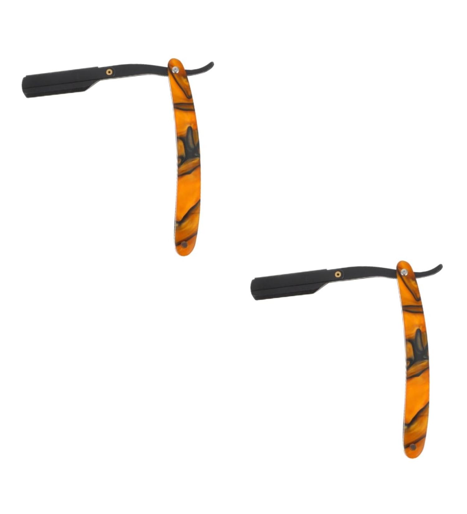 Angoily 2-in-1 Facial Shaver & Handwritten Spatula for Men - Safe Manual Razor & Eyebrow Knife Tool - Buy Online on GoSupps.com