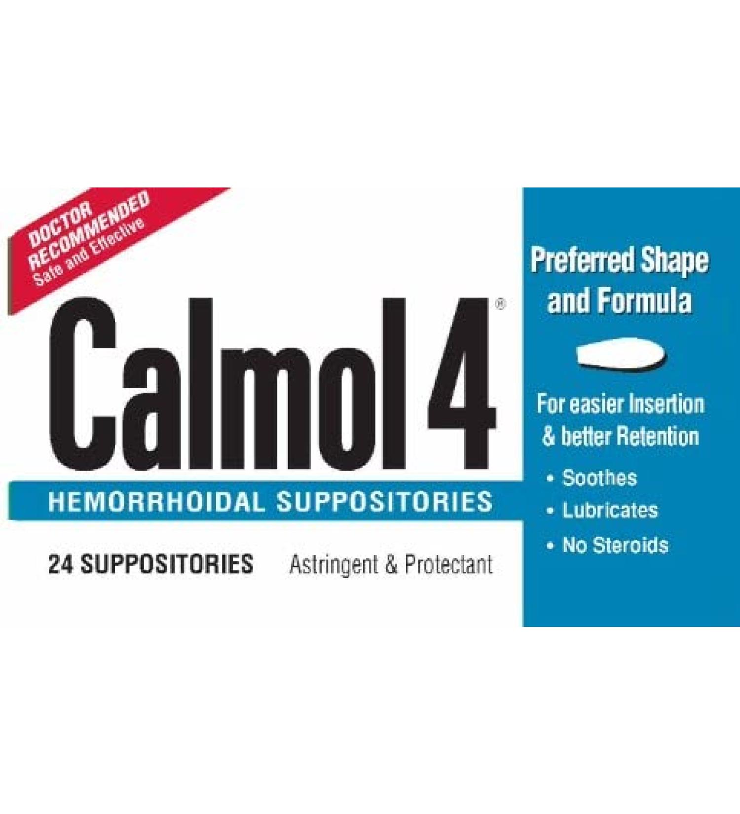 CALMOL 4 Suppositories 3 Pack - 24 Each for Fast Relief | PT6749210411 - Buy Online on GoSupps.com