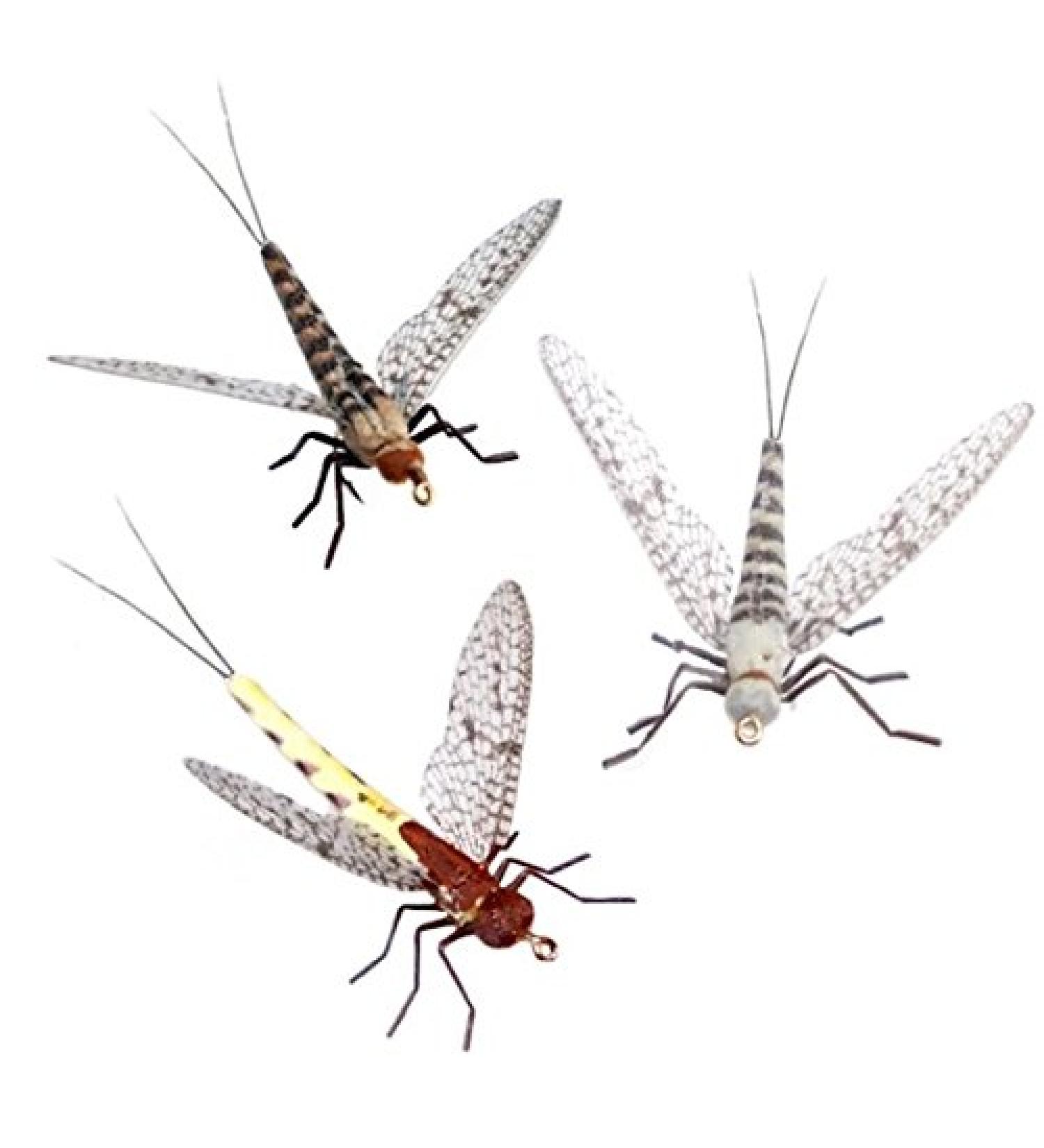 Synthfly Lifelike Mayfly Pack - Gray & Brown Drake in Sizes 10 12 14, Danica in Sizes 10 12 - Fly Fishing Essential Set of 8 Mayflies - Buy Online on GoSupps.com
