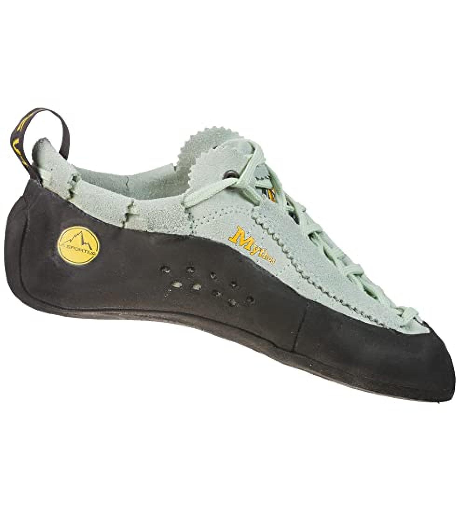 La Sportiva Unisex Kid's Mythos Climbing Shoes 37.5 EU Aqua Green