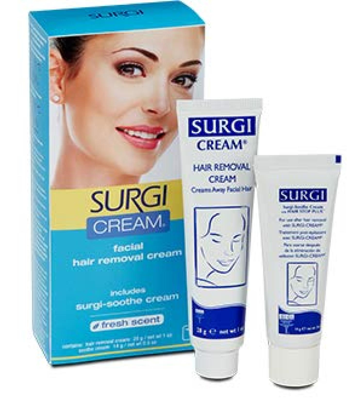 Surgi Cream Face Hair Remover - Gentle and Effective - 1 oz - Buy Online on GoSupps.com