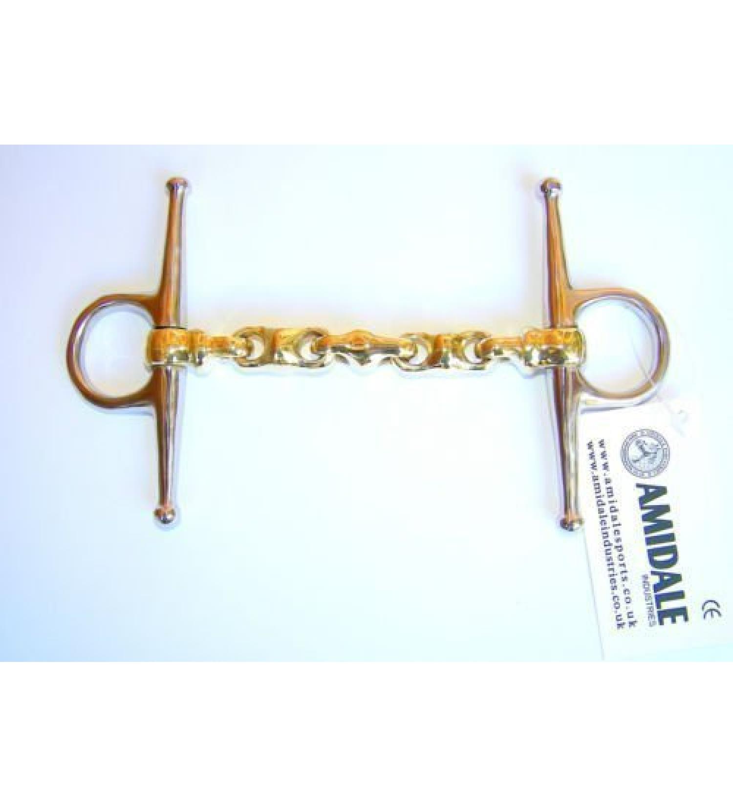 Amidale Full Cheek Waterford Horse Bit Copper Mix German Silver Stainless Steel 5.5 Inches