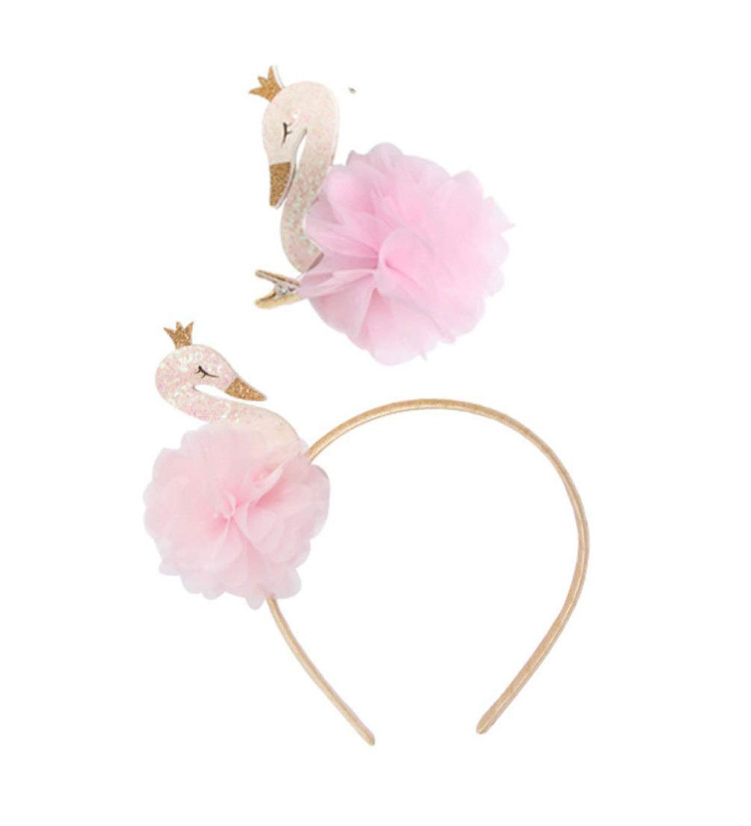 2Pcs Cute Swan Hair Clips for Girls | Adorable Headband Hairpins | Birthday Party Favors & Hair Accessories - Buy Online on GoSupps.com