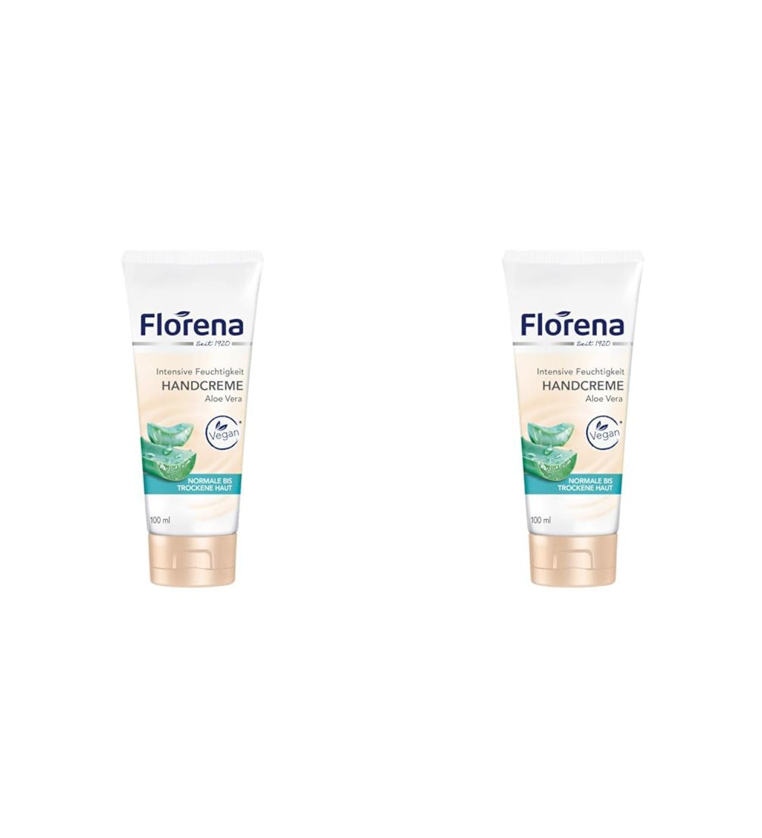 Florena Organic Aloe Vera Hand Cream - Pack of 2 (100 ml Each) | Hydrating & Nourishing Hand Care - Buy Online on GoSupps.com