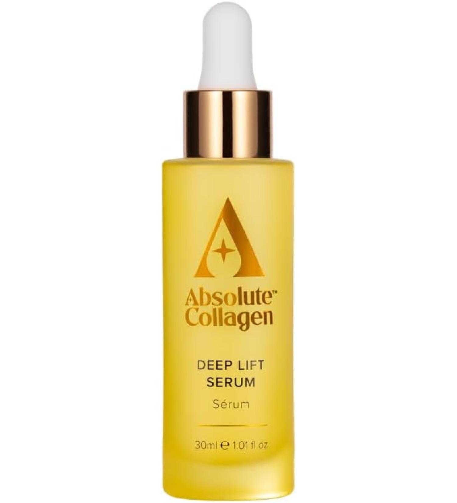 Absolute Collagen Boosting Serum with Bakuchiol & Hyaluronic Acid - 30ml - Youthful, Radiant, Dewy Skin - Buy Online on GoSupps.com