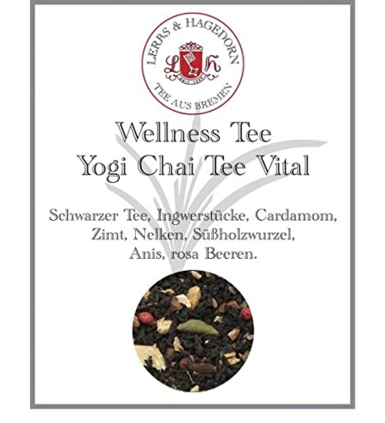  Lerbs & Hagedorn Wellness Yogi Chai Vital Tea 250 g - Buy Online on GoSupps.com