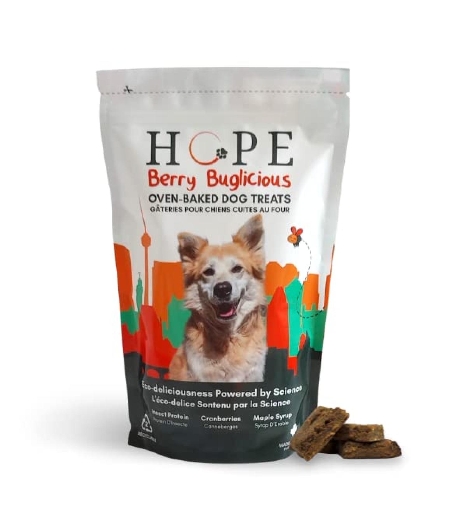 Berry Buglicious Treats - Oven-Baked Treats for Dogs Made in Canada with 100% Natural Ingredients. Limited Ingredients Nutritious eco-Friendly Insect Protein Hypoallergenic - Buy Online on GoSupps.com