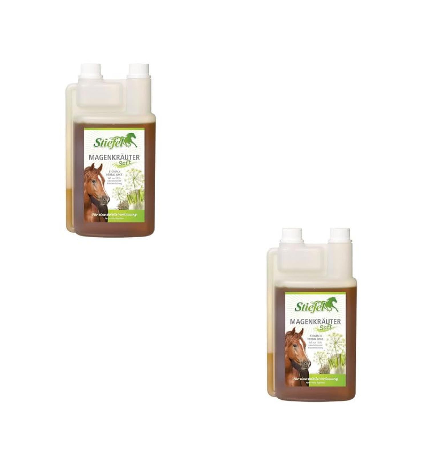 Stiefel Gastric Herb Juice | Pack of 2 x 1 Litre | Liquid Supplement for Horses | Support for Gastric and Digestive Disorders | No Dyes - Buy Online on GoSupps.com
