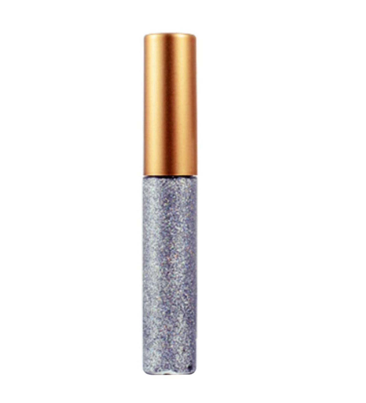 Glitter Eyeliner Shiny Metallic Liquid Eyeliner Starry Sequins Eye Cosmetic Grey 5ml - Buy Online on GoSupps.com