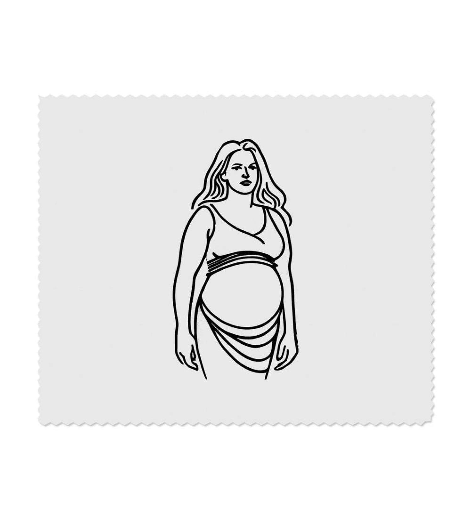 Buy 2x Microfiber Cleaning Cloths for Glasses Pregnant Woman Design | International Shipping Available - Buy Online on GoSupps.com