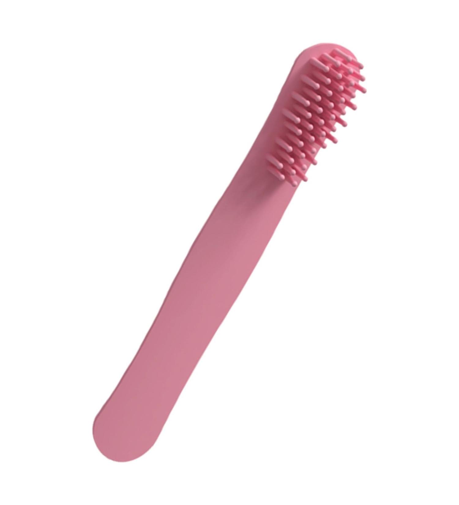 Buy Generic Silicone Massage Comb with Long Handle | Scalp Massage Comb for All Hair Types - Soft Silicone Ridge | Perfect for Men Women Teens & Girls - Rose Color - Buy Online on GoSupps.com