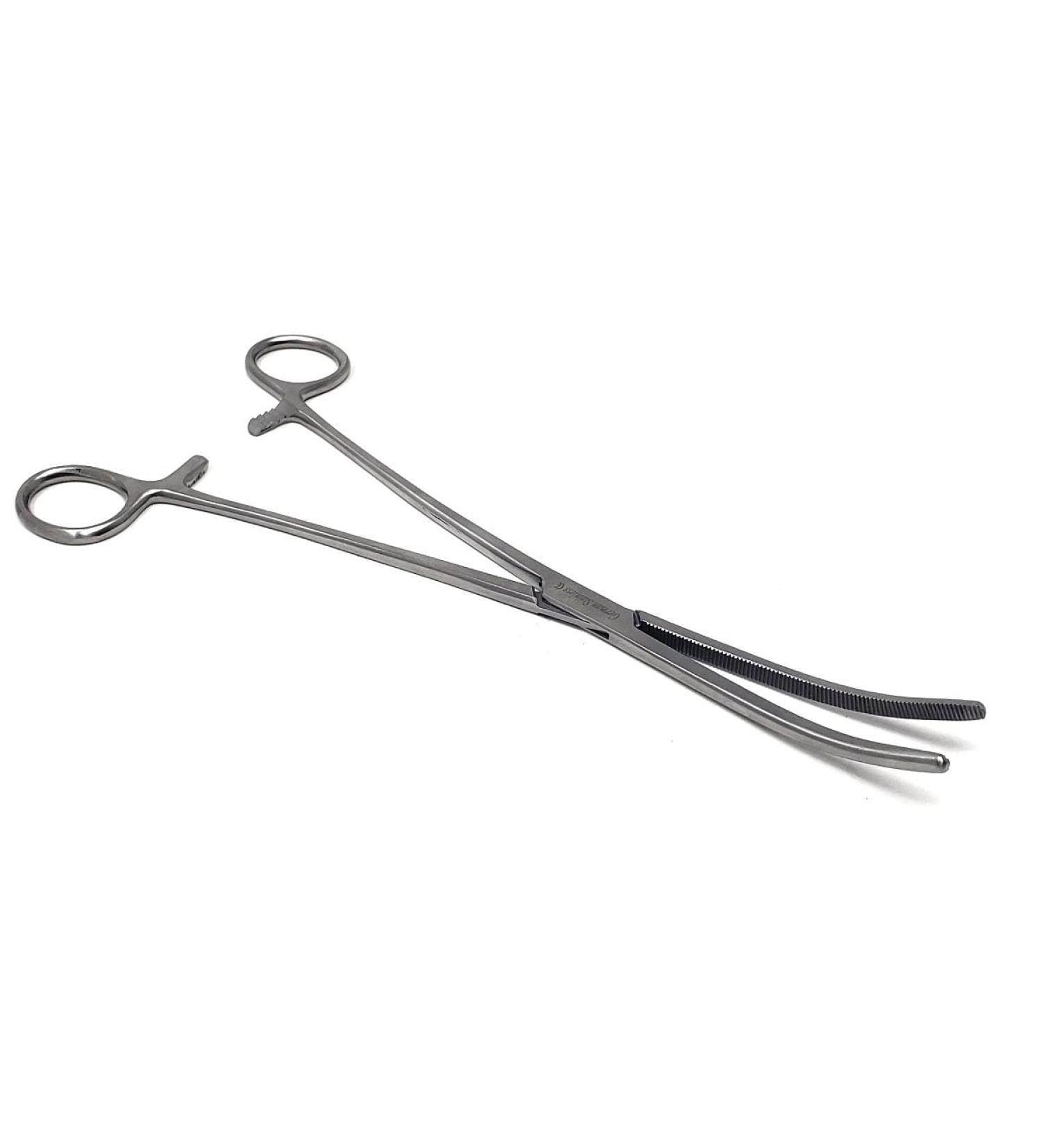 Multipurpose Long Hemostat Forceps with Fully Serrated Jaws Rochester Pean Comes in Stainless Steel for Holding Objects Feeding Reptiles Mechanical Repairs & other Outdoor Activities - 10" CURVED - Buy Online on GoSupps.com