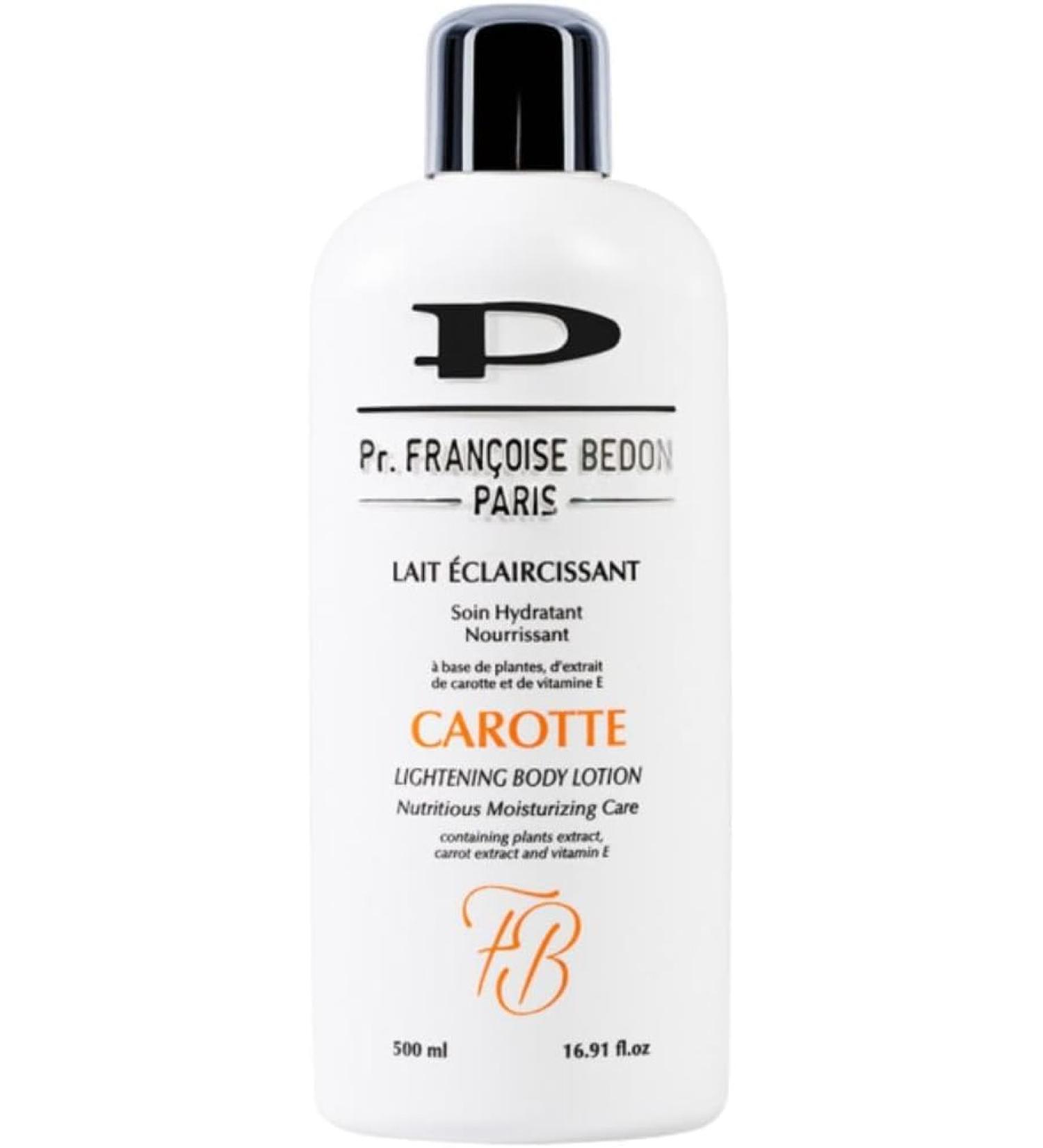 Kajal Pr. Francoise Bedon Carrot Milk Moisturising and Nourishing Lotion that Leaves Your Skin Soft Supple and Nourished - 16.9 Oz - Buy Online on GoSupps.com