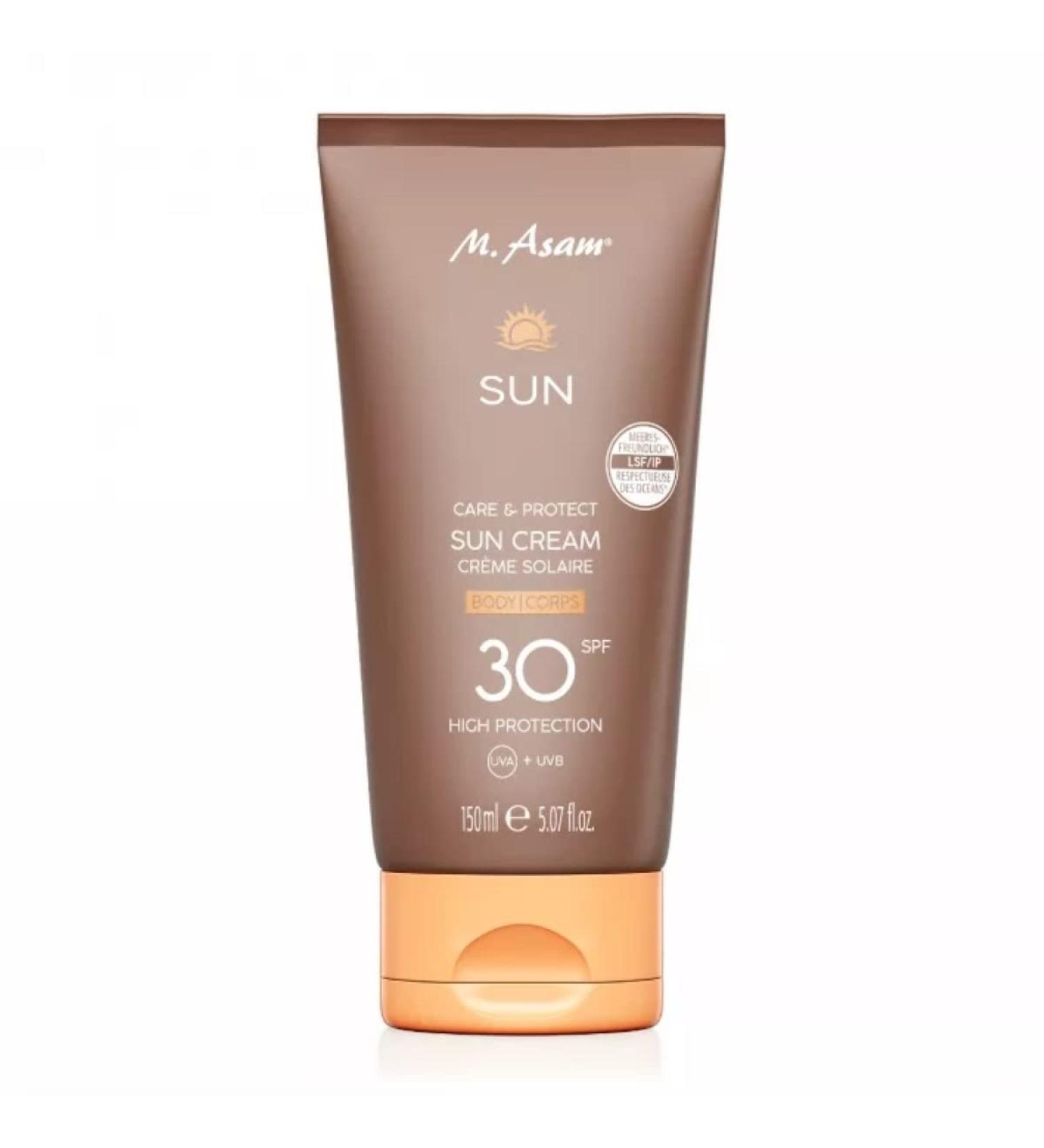 M. Asam Sun Care & Protect Body Sonnen Cream LSF 30 - Vegan Waterproof Sunscreen with Shea Butter & Vitamin E - Immediate UV Protection (150ml) - Buy Online on GoSupps.com