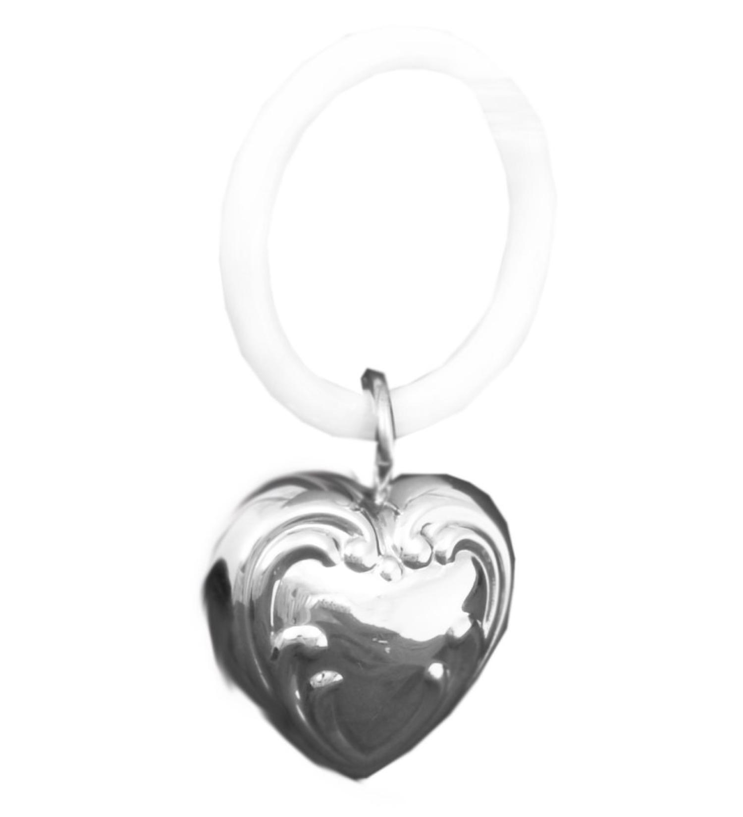 Stock specialist children's ratta with bite ring made of 925 sterling silver from M hrle silver dental aid made of silver made in germany baroque heart