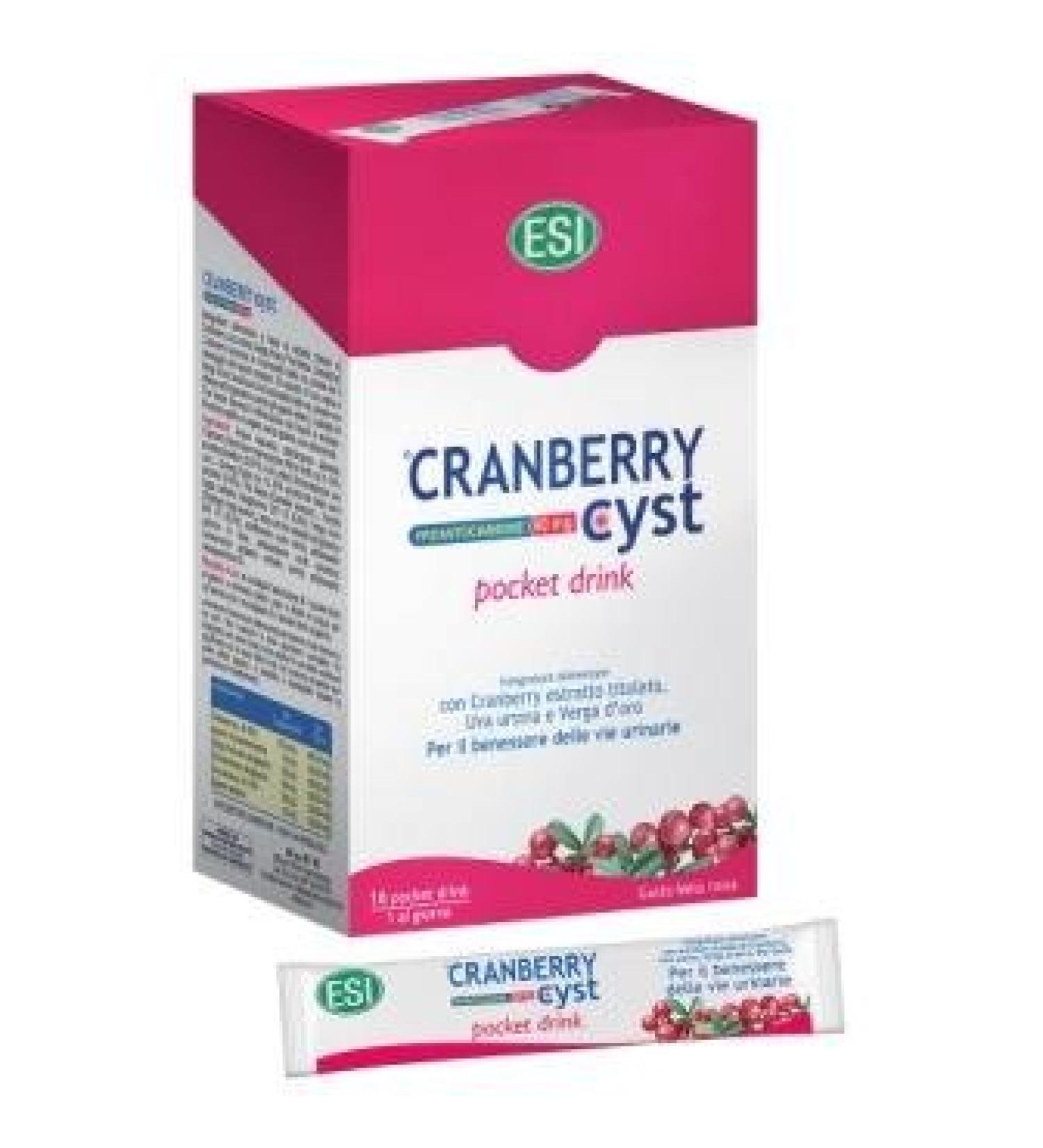 ESI Cranberry cyst pocket drink