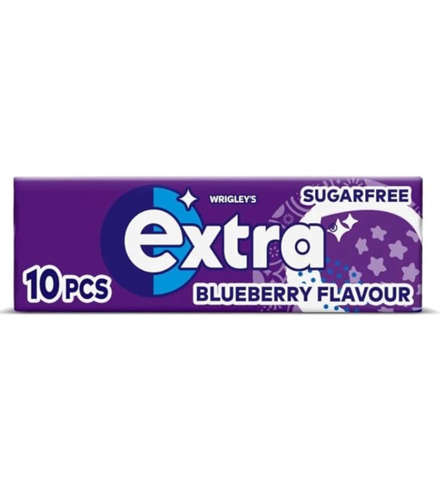 Wrigley's Extra Chewing Gum (Pack Of 20) Blueberry Flavour Sugar Free Helps keep Teeth Clean And Mouth Fresh - Buy Online on GoSupps.com