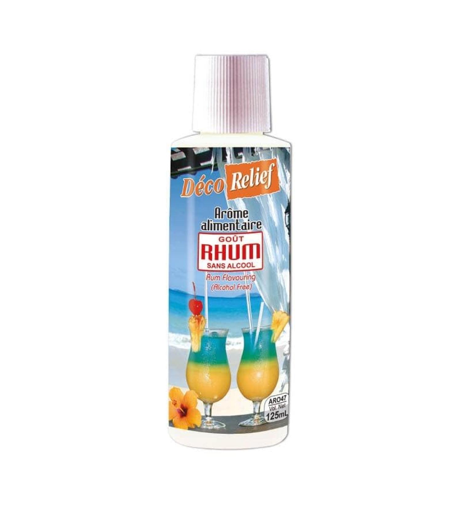 D co Relief - Liquid Flavor Rum (without alcohol) 125ml - Food Flavor for Pastry Cooking - Professional Ingredient