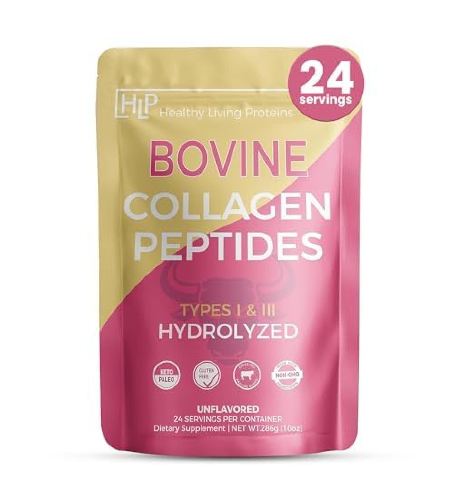 Healthy Living Proteins - Hydrolyzed Bovine Protein Collagen Type I & III - Unflavored Collagen Powder - Grass Fed Pasture Raised Bovine Peptides - Keto & Paleo Gluten Free (10 oz (Pack of 1) Unflavored 10 Ounce (Pack of 1) - Buy Online on GoSupps.com