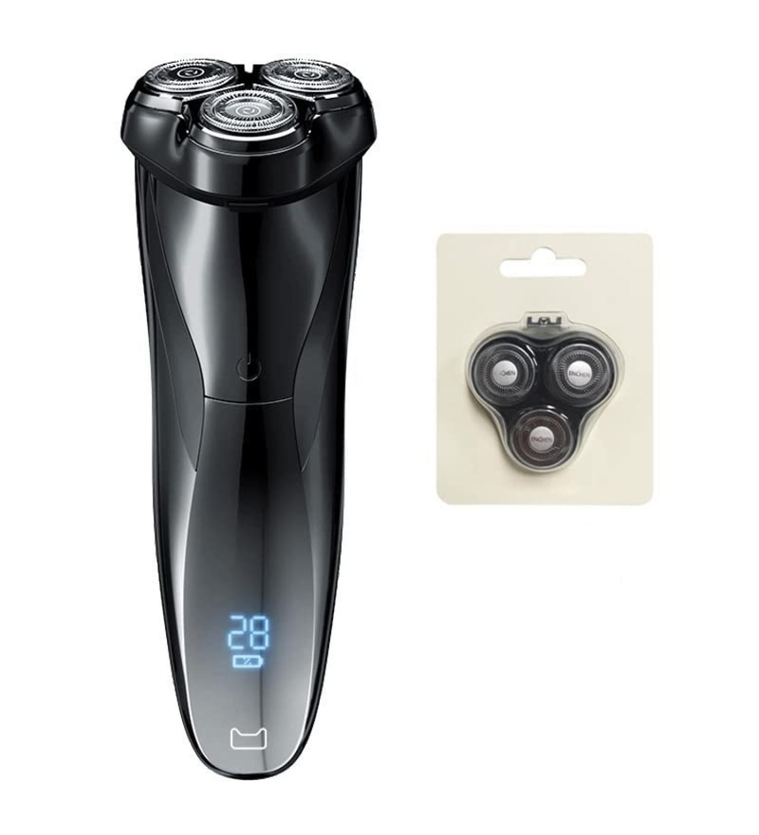 Buy IPX7 Waterproof 3D Electric Razor for Men - Dual Use Wet/Dry Shaver with LCD Display & Extra Razor Head - Buy Online on GoSupps.com