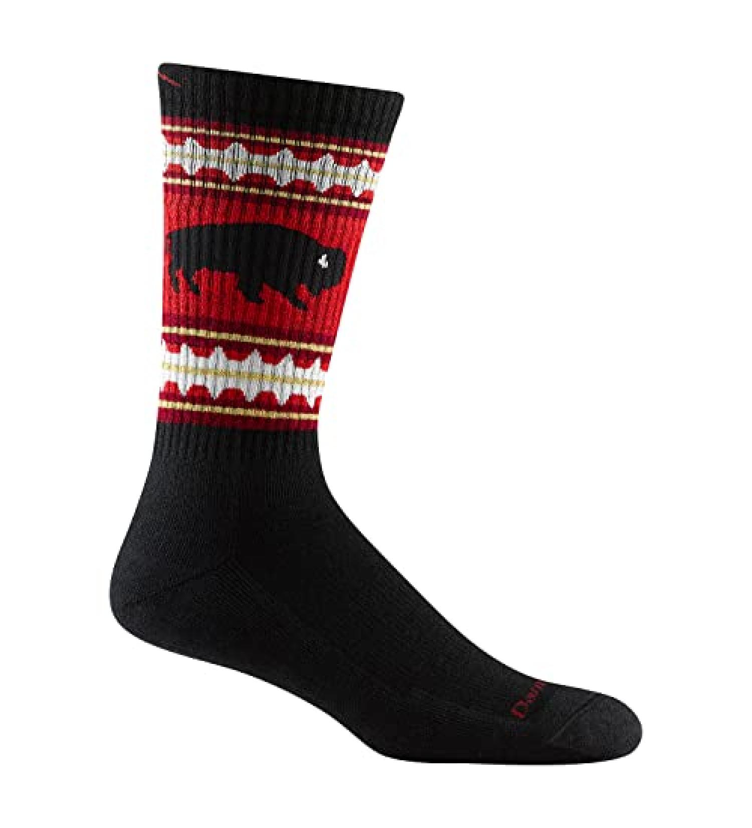 Darn Tough Men's VanGrizzle Boot Midweight Sock with Cushion - Size 12.5-14.5, Black - Buy Online on GoSupps.com