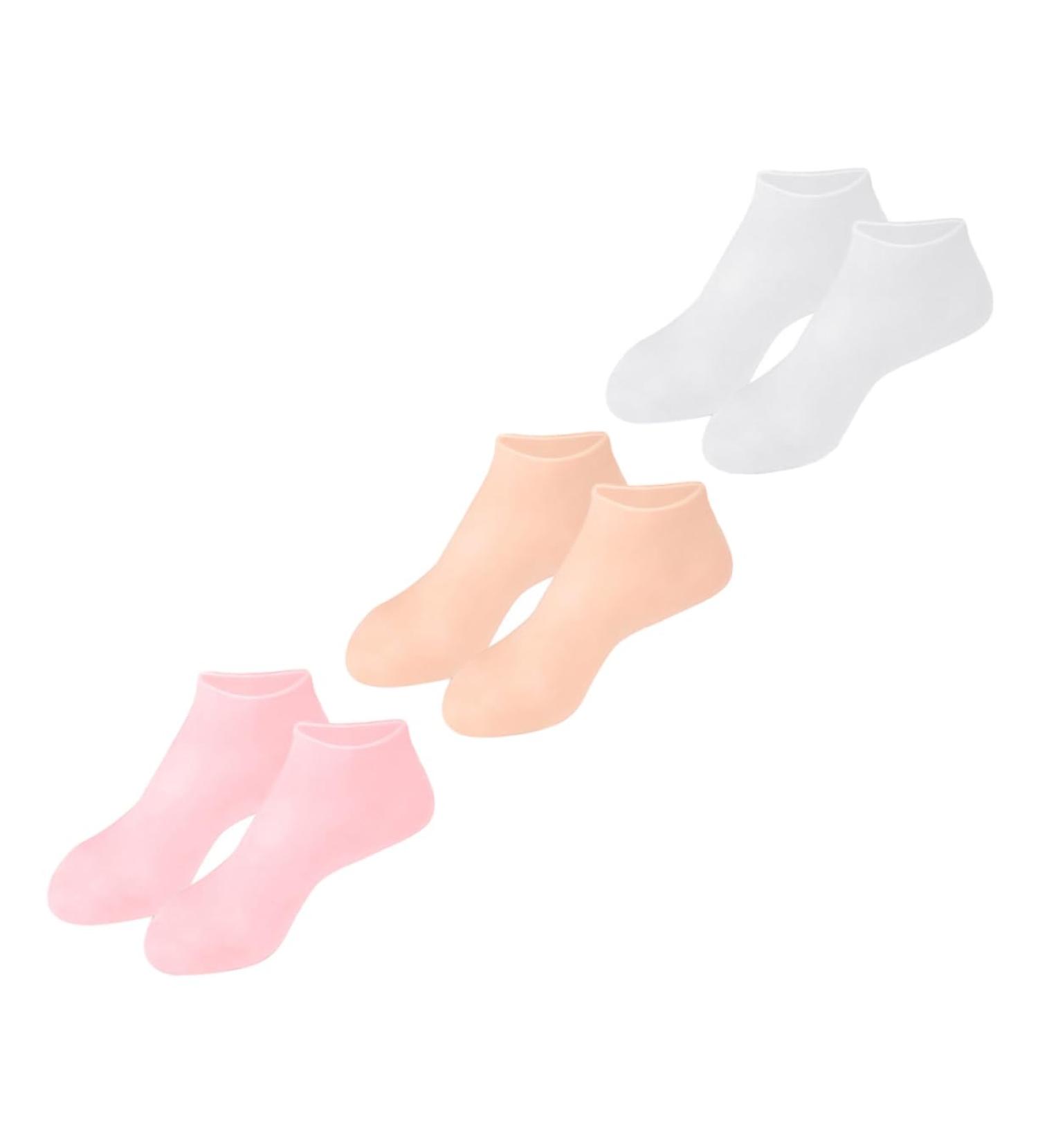 PLAFOPE 3 Pairs Gel Socks Dry Feet Socks Feet Moisturizer Socks Lotion Socks Reusable Moisturizing Socks Womans Socks Foot Foot Care Socks Heel Protectors for Spa Socks Sebs - Buy Online on GoSupps.com