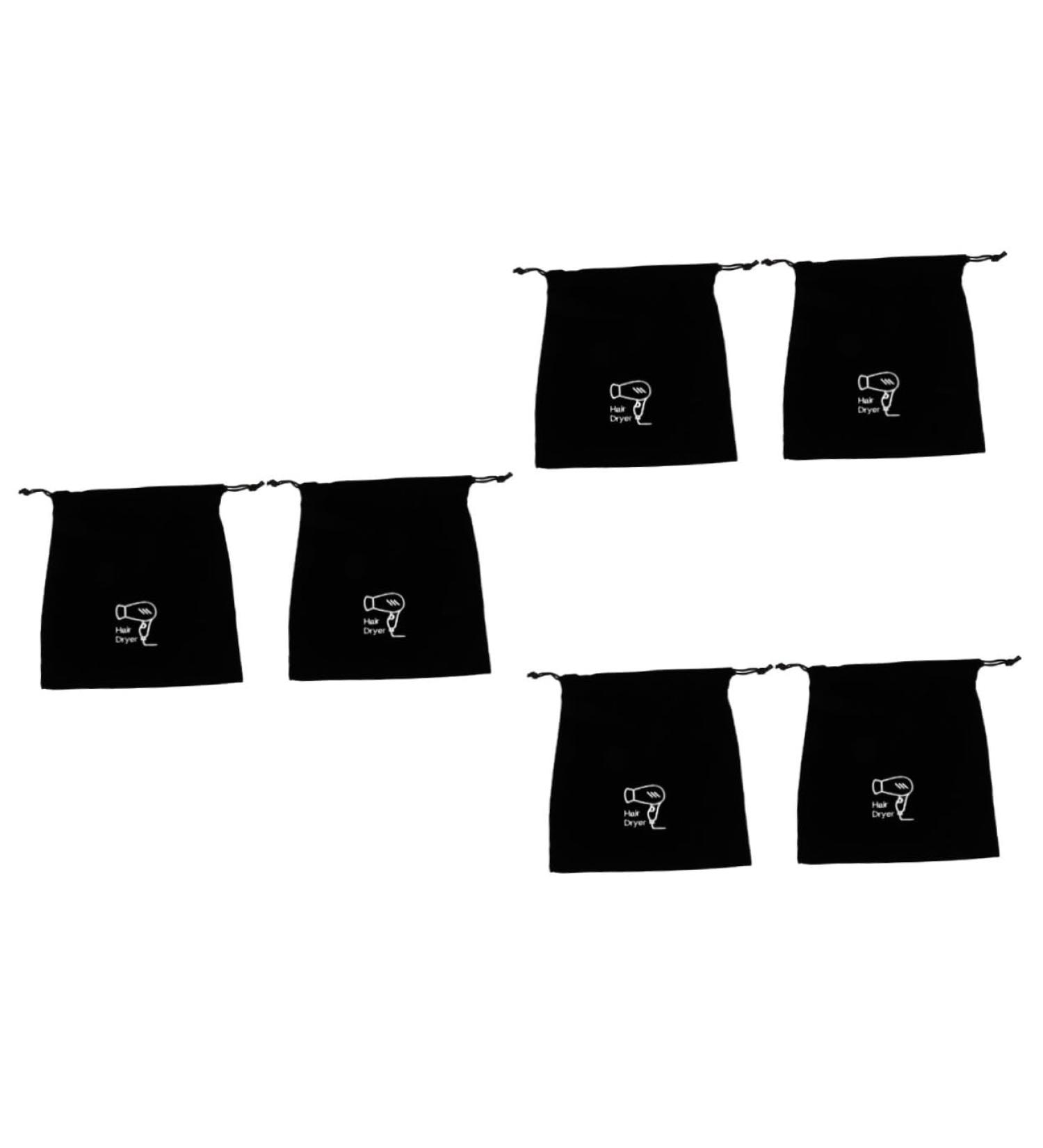 Beavorty 6 Pcs Velvet Bag Blow Dryer Bag Hair Dryer Bag for Travel Hair Tool Travel Bag Flannel Black 30.00X26.00X0.50CMx3pcs Blackx3pcs - Buy Online on GoSupps.com