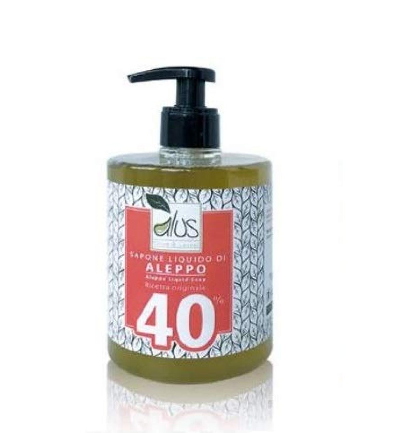 BioEssenze Alus - 40% Aleppo Liquid Soap 500ml - Original Recipe