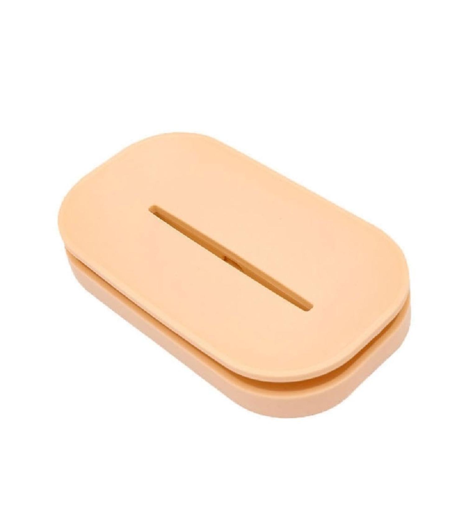 Multifunction Slipproof Soap Box Draining Soap Shell for Home & Dormitory | Light Orange Household Supplies - Buy Online on GoSupps.com