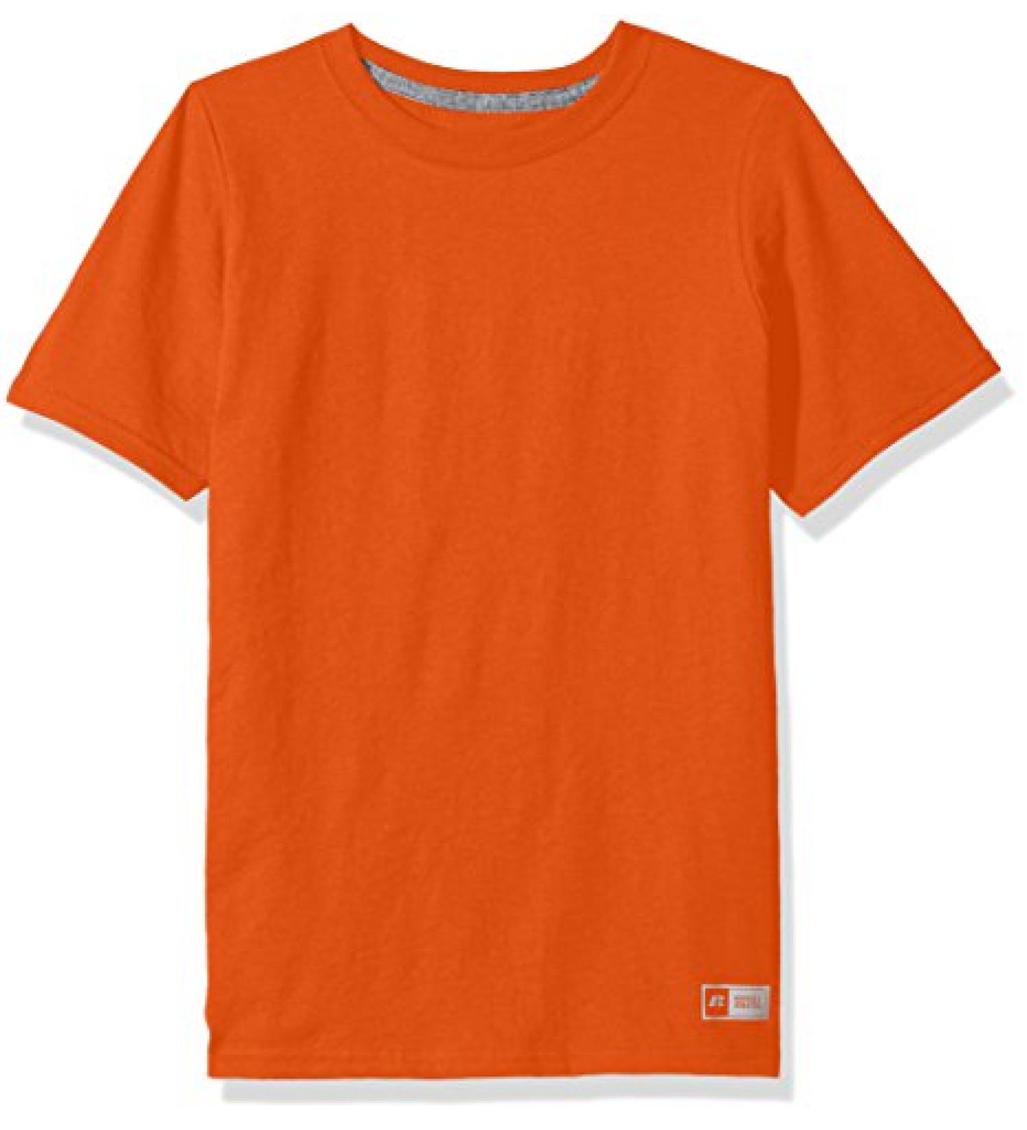 Russell Athletic Big Boys' Cotton Performance Short Sleeve T-Shirt Small Burnt Orange