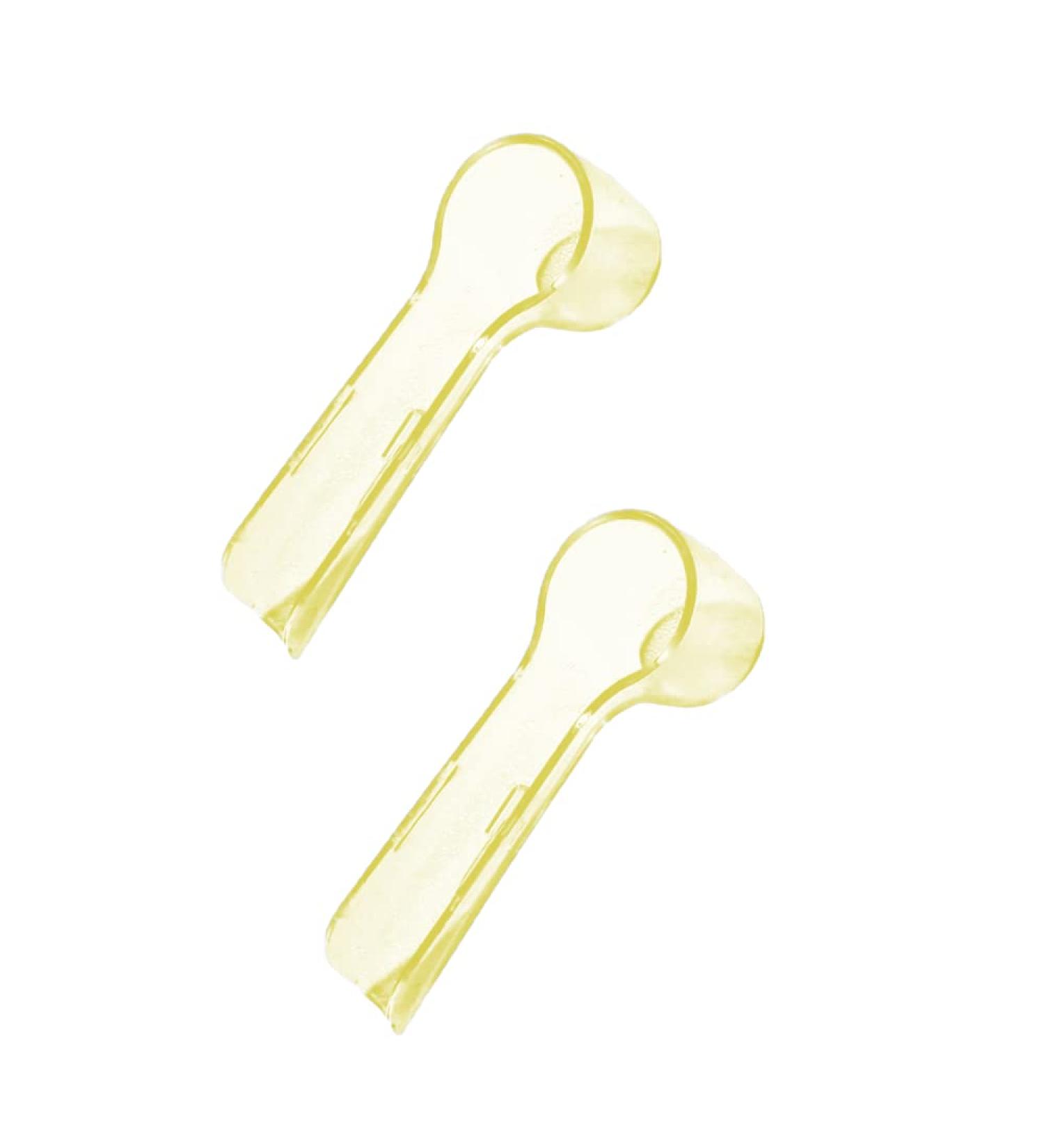 CCLKHY toothbrush covers 2 PCs electric toothbrush protective cover toothbrush cover replacement heads toothbrush protective cover plastic toothbrush protection protective cover yellow
