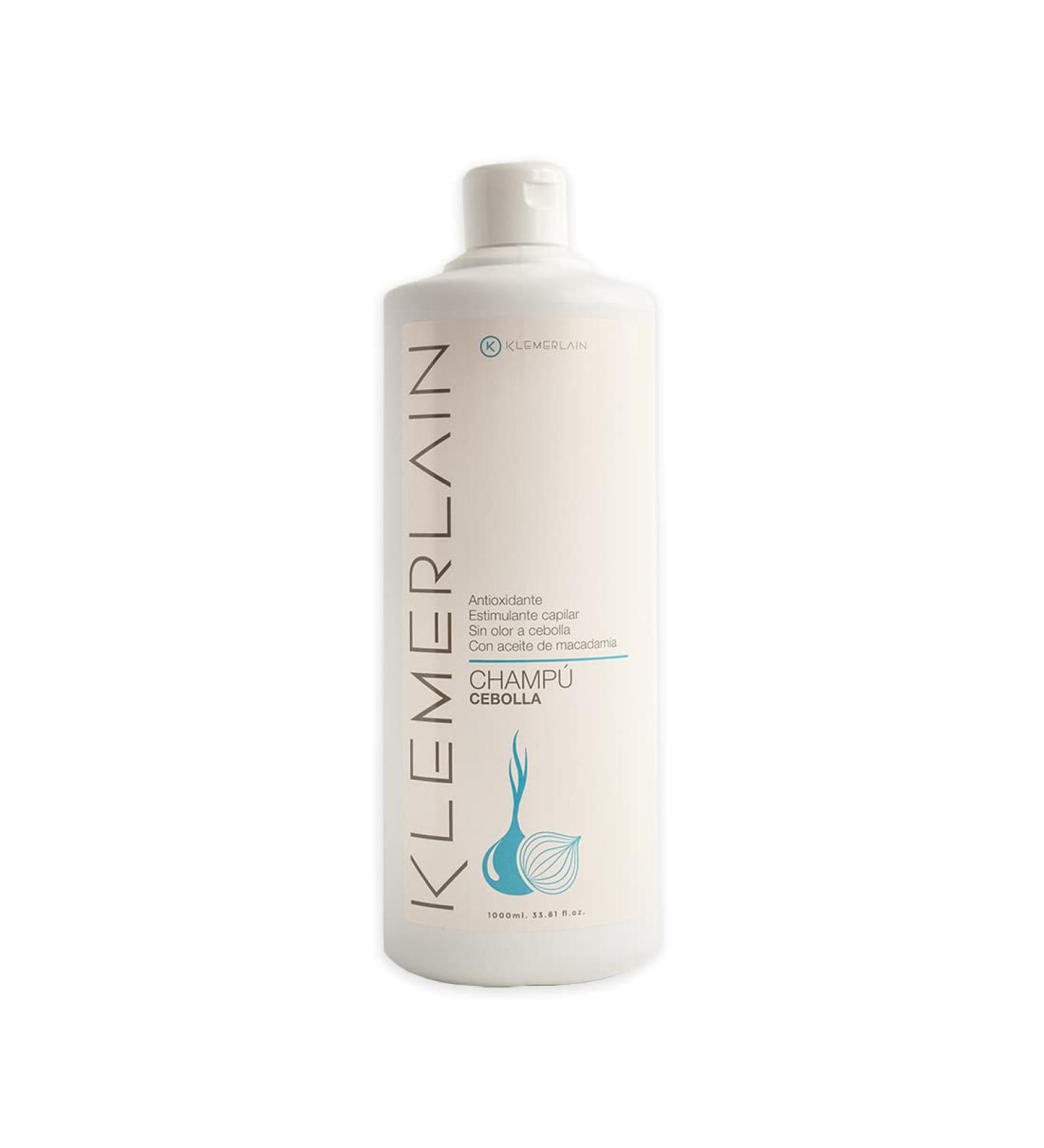 K KLEMERLAIN Shampoo with onion extract (no onion smell) For all hair types Fortifying shampoo Reduces oiliness Prevents hair loss Provides volume and shine - 1L - Buy Online on GoSupps.com
