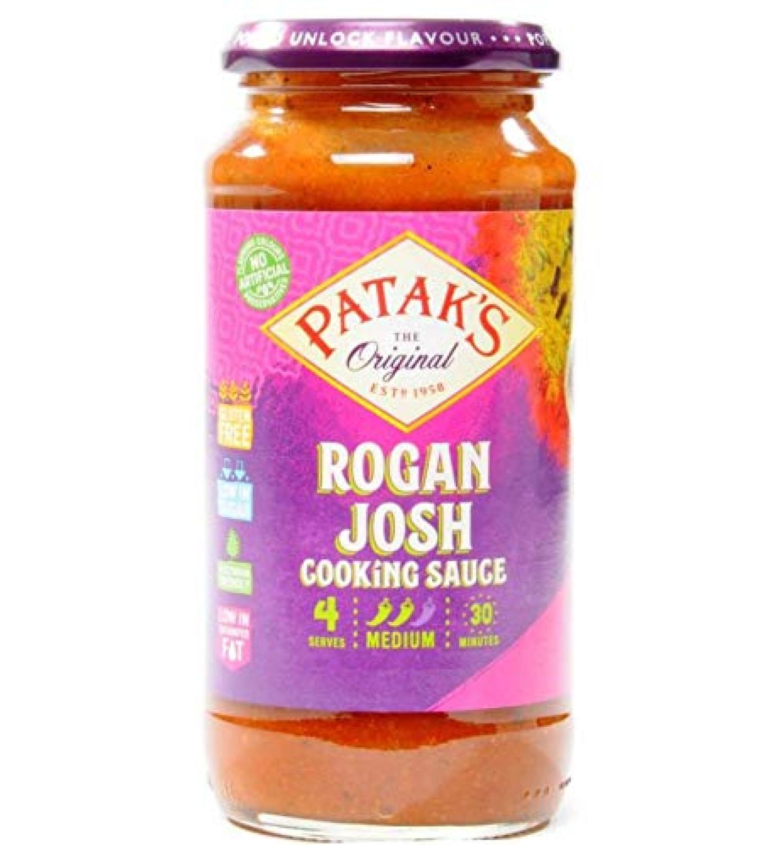 Patak's Pataks Indian Sauces & Pasta (Rogan Josh Curry Sauce 2 x 450g)